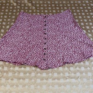 American Eagle Outfitters Red & White Skirt, Size 10
